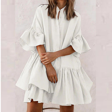 Luna Voluminous Ruffle Tunic Dress