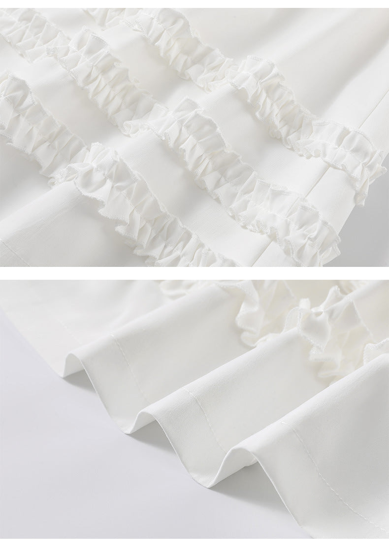 Minimalist Tiered Ruffle Shift Dress