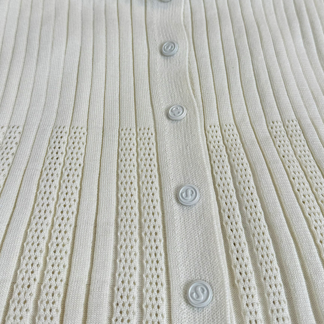 Sunshine Ribbed Knit Button-Front Midi Dress